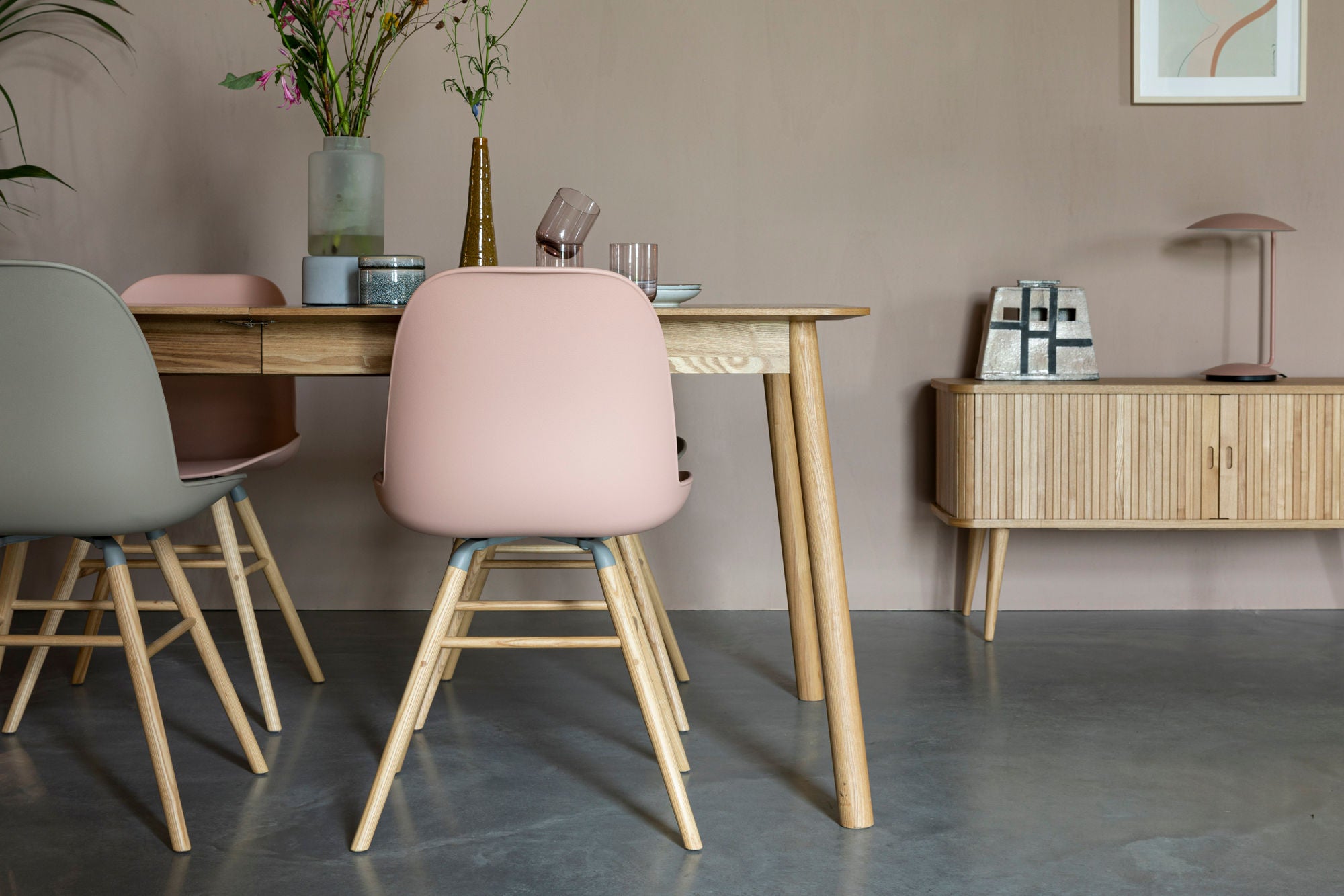 Zuiver Glimps Natural Wood Extending Dining Table